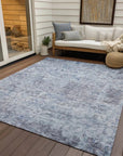 LOOMLAN Rugs Suri Sky Washable Indoor-Outdoor Rug