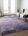 LOOMLAN Rugs Sylari Purple Washable Indoor-Outdoor Rug