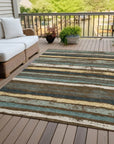 LOOMLAN Rugs Sylira Brown Washable Indoor-Outdoor Rug