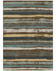 LOOMLAN Rugs Sylira Brown Washable Indoor-Outdoor Rug