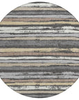 LOOMLAN Rugs Sylira Charcoal Washable Indoor-Outdoor Rug