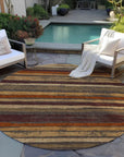 LOOMLAN Rugs Sylira Chocolate Washable Indoor-Outdoor Rug