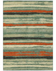 LOOMLAN Rugs Sylira Green Washable Indoor-Outdoor Rug