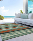 LOOMLAN Rugs Sylira Green Washable Indoor-Outdoor Rug