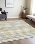 LOOMLAN Rugs Sylira Ivory Washable Indoor-Outdoor Rug