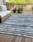 LOOMLAN Rugs Sylira Navy Washable Indoor-Outdoor Rug