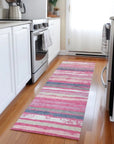 LOOMLAN Rugs Sylira Pink Washable Indoor-Outdoor Rug