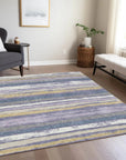 LOOMLAN Rugs Sylira Purple Washable Indoor-Outdoor Rug