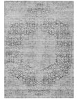 LOOMLAN Rugs Sylvia Gray Washable Indoor-Outdoor Rug