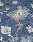 LOOMLAN Rugs Talitha Blue Washable Indoor-Outdoor Rug