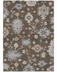 LOOMLAN Rugs Talitha Brown Washable Indoor-Outdoor Rug