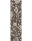 LOOMLAN Rugs Talitha Brown Washable Indoor-Outdoor Rug