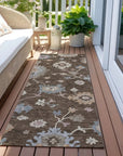 LOOMLAN Rugs Talitha Brown Washable Indoor-Outdoor Rug