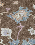LOOMLAN Rugs Talitha Brown Washable Indoor-Outdoor Rug