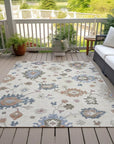 LOOMLAN Rugs Talitha Ivory Washable Indoor-Outdoor Rug
