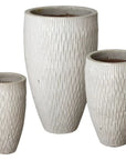 Emissary Tall Round Textured Ceramic Pot