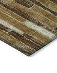 Tamaru Brown Washable Indoor - Outdoor Rug - LOOMLAN - LOOMLAN Rugs - Outdoor Rugs