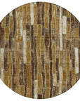 Tamaru Brown Washable Indoor - Outdoor Rug - LOOMLAN - LOOMLAN Rugs - Outdoor Rugs