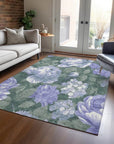 LOOMLAN Rugs Tanarra Purple Washable Indoor-Outdoor Rug