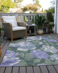 LOOMLAN Rugs Tanarra Purple Washable Indoor-Outdoor Rug