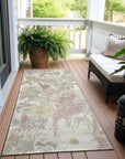 LOOMLAN Rugs Taniska Ivory Washable Indoor-Outdoor Rug