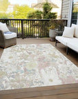 LOOMLAN Rugs Taniska Ivory Washable Indoor-Outdoor Rug
