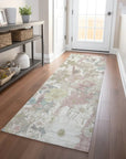 LOOMLAN Rugs Taniska Ivory Washable Indoor-Outdoor Rug