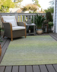 LOOMLAN Rugs Tanoura Green Washable Indoor-Outdoor Rug