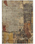 LOOMLAN Rugs Tektar Brown Washable Indoor-Outdoor Rug