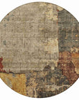LOOMLAN Rugs Tektar Brown Washable Indoor-Outdoor Rug