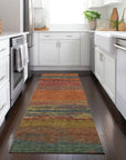 LOOMLAN Rugs Temira Orange Washable Indoor-Outdoor Rug