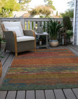 LOOMLAN Rugs Temira Orange Washable Indoor-Outdoor Rug