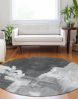 LOOMLAN Rugs Tethira Gray Washable Indoor-Outdoor Rug