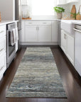 LOOMLAN Rugs Teya Gray Washable Indoor-Outdoor Rug