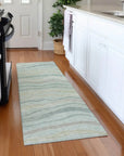 LOOMLAN Rugs Thalvyn Green Washable Indoor-Outdoor Rug