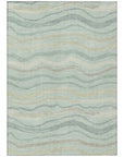 LOOMLAN Rugs Thalvyn Green Washable Indoor-Outdoor Rug