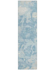 LOOMLAN Rugs Tharne Blue Washable Indoor-Outdoor Rug