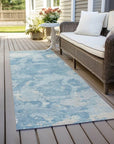 LOOMLAN Rugs Tharne Blue Washable Indoor-Outdoor Rug