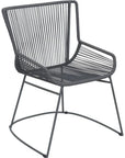 Seasonal Living The Dane Dining Arm Chair 2PC Dark Gray Patio Dining