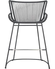 The Dane Dining Counter Stool 2PC Dark Gray Patio - LOOMLAN - Seasonal Living - Outdoor Dining Chairs