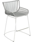 The Dane Dining Counter Stool 2PC Grey Patio Dining - LOOMLAN - Seasonal Living - Outdoor Dining Chairs