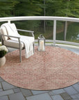 LOOMLAN Rugs Theodora Pink Washable Indoor-Outdoor Rug