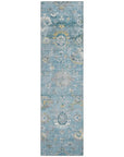 LOOMLAN Rugs Thessia Teal Washable Indoor-Outdoor Rug