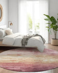 LOOMLAN Rugs Thornelle Pink Washable Indoor-Outdoor Rug