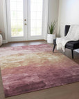 LOOMLAN Rugs Thornelle Pink Washable Indoor-Outdoor Rug