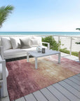 LOOMLAN Rugs Thornelle Pink Washable Indoor-Outdoor Rug