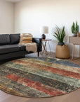 LOOMLAN Rugs Threadin Green Washable Indoor-Outdoor Rug