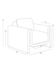 Tibi Fabric Outdoor Lounge Chair - LOOMLAN - SUNPAN - Outdoor Lounge Chairs