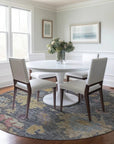 LOOMLAN Rugs Tirana Blue Washable Indoor-Outdoor Rug