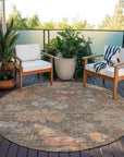LOOMLAN Rugs Tirana Brown Washable Indoor-Outdoor Rug